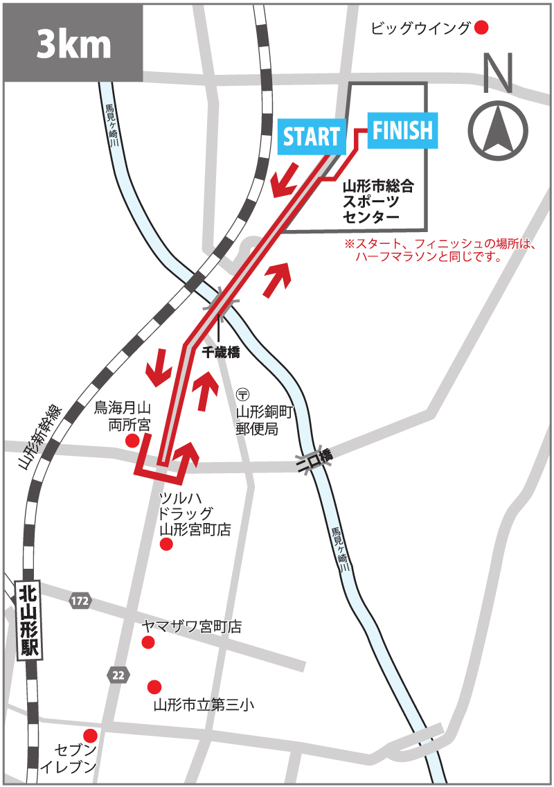 3kmコースマップ